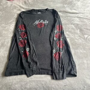 Hollister Dark Gray Cotton longsleeve retro streetwear